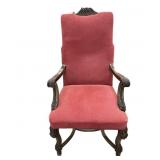 William & Mary Style Oak Arm Chair