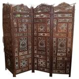 80 ï¿½ x 71 ï¿½ Teakwood Carved Leaf Designed 4 Panel