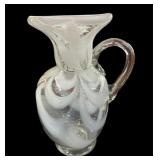 Swirl Art Blown Glass Pitcher