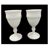 (2) Westmoreland Diamond Pattern Goblets
