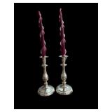 Pair Silver Plated Candle Sticks