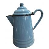 Vintage Blue Enamel Ware Campfire Coffee Pot