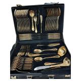 62 pc BESTECKE Solingen Gold Tone Silverware