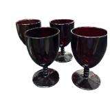 (4) Ruby Stemware