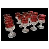 (12) Kings Crown Thumbprint Stemware