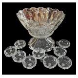American Heisey 2 Pc Punch Bowl wï¿½ Heisey Cups