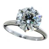 14kt Gold 4.03 ct VVS Lab Diamond Solitaire Ring