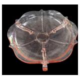 Pink Depression 3 Footed 11 ï¿½ Bowl