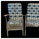 Pair Webbed Lawn Chairs
