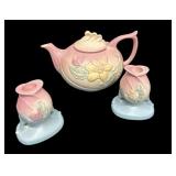 Hull Art Teapot & Candle Holders