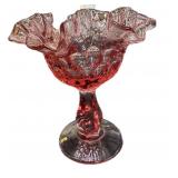 Fenton Art Glass Pink Colonial Thumbprint Dish