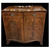 Flamed Mahogany 2 Door Cabinet