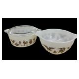 Pyrex Early American Mixing Bowl & Casserole