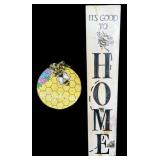 Estate Outdoor Porch Sign & Door Hanger Bee Theme