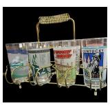 Set of (8) Derby Glasses & Carrier