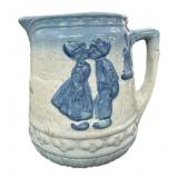 Antique Salt Glazed McCoy Pottery Pitcher