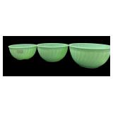 (3) Pc Set Jadeite Mixing Bowls