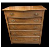 Oak 5 Drawer Chest