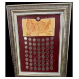 22 ï¿½ x 28 ï¿½ Framed US State Quarter Collection
