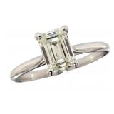 14kt Gold 1.58 ct Emerald Cut VS Lab Diamond Ring
