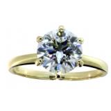 14kt Gold 2.76 ct VS Lab Diamond Solitaire Ring