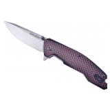 Hen & Rooster Red Carbon Fiber Tasmanian Knife