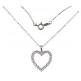 Brilliant Natural Diamond Heart Necklace