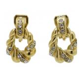 Yves Saint Laurent Rhinestone Clip-on Earrings