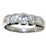 Platinum .80 ct Natural Brilliant Diamond Ring