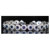 Round Brilliant 14.50 ct Sapphire Halo Bracelet