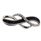 Fancy Blue Diamond Accented Pendant