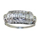 Platinum 3/4 ct Brilliant VVS Natural Diamond Ring