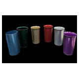 (6) Vintage Aluminum Glasses
