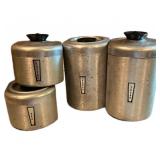 4 pc Vintage Kitchen Canisters