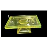 Vintage Uranium Vaseline Glass Clarks Teaberry