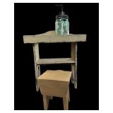 Shelf/Stand wï¿½ Soap Dispenser & Doll Table