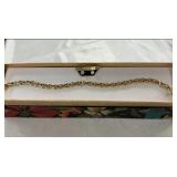 CZ Earrings & Goldtone Bracelet