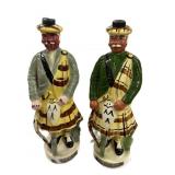 Pair 17 ï¿½ Vintage Hollowayï¿½s  Decanters