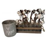 2 pc Farmhouse Bundle: Decor & Utensil Crock
