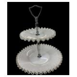 Fenton Silver Crest 2 Tier Tidbit