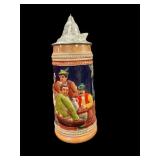 (2) Hand Painted German Beer Stein