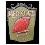 Metal Red Owl Inn Sign