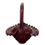 6.5 ï¿½ Fenton Ruby Basket