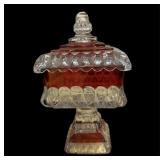 Westmoreland Ruby & Clear Candy Dish