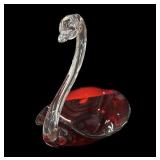 Duncan Miller Ruby Glass Swan