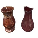 Brushed USA Vase & Art Glass Vase