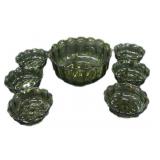 7 Pc Salad/Berry Bowl Set Green