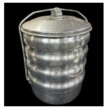 Vintage Aluminum 5 Tier Pie/Lunch/Pucnic Carrier
