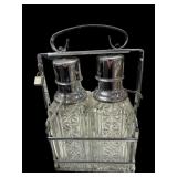 Chrome & Crystal Decanter Set