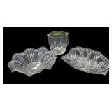 Crystal Ice Bucket, Flip Bowl, Fruit Bowl